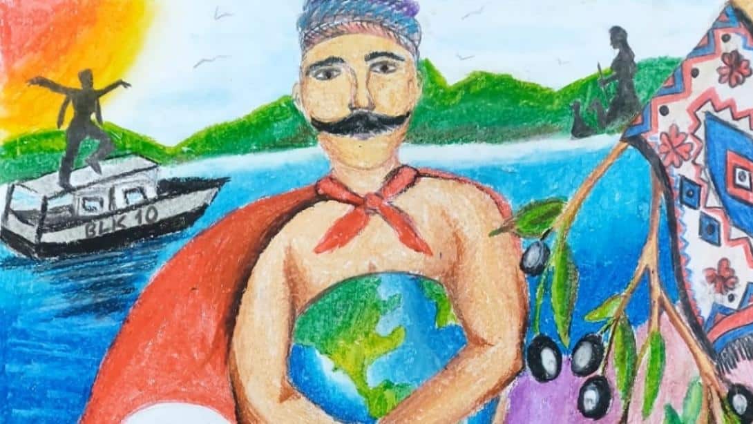 Ata Sporumuzun Yenilmez İsmi Kurtdereli Mehmet Pehlivan Resim Yarışmasında İl Birincisi 125.Yıl Yatılı Bölge Ortaokulu Öğrencimiz Feyzanur Kılıçarslan 