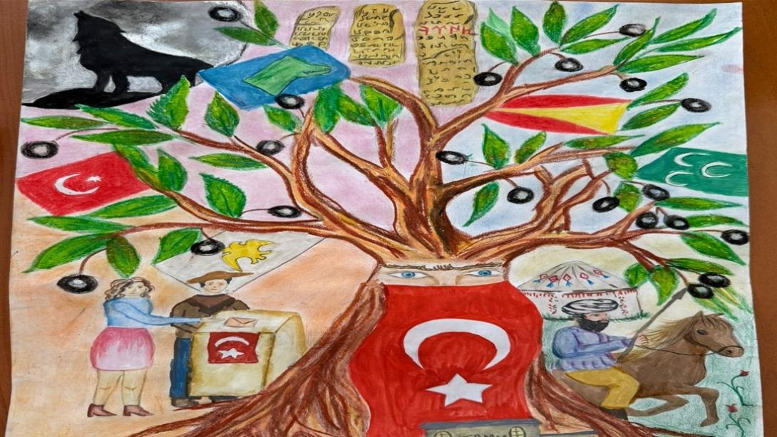 ''KÖKLÜ GEÇMİŞTEN CUMHURİYET'E '' KONULU 102. YILDÖNÜMÜNDE 29 EKİM CUMHURİYET BAYRAMI RESİM, ŞİİR, KOMPOZİSYON YARIŞMALARI 